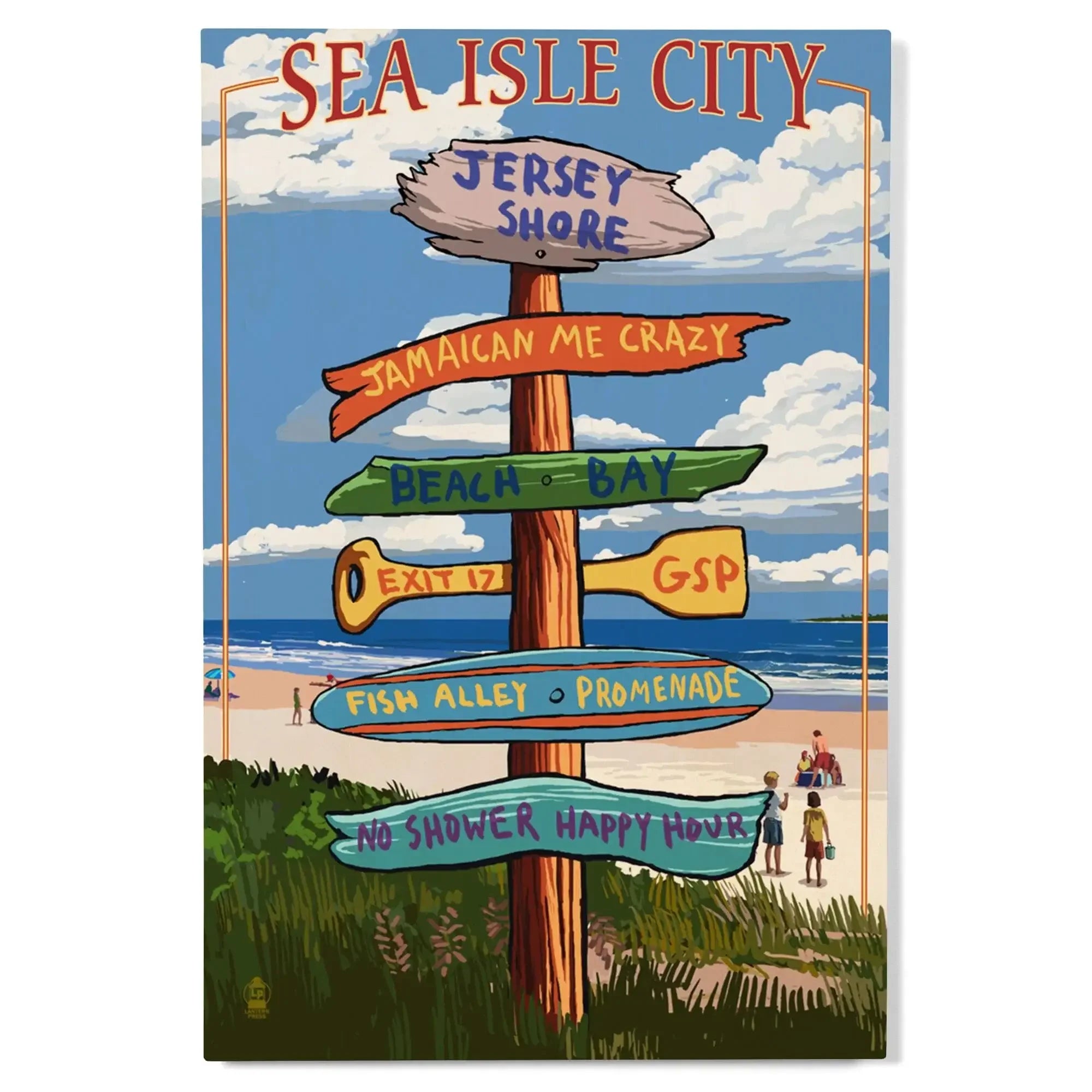 Sea Isle City, New Jersey, Destinations Sign, Lantern Press