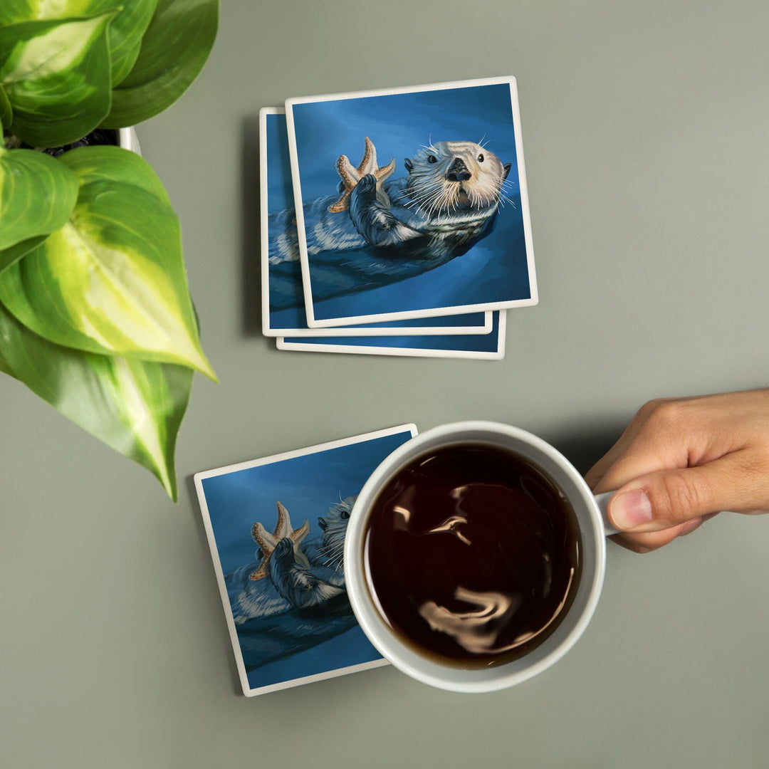 Sea Otter, Coasters Coasters Lantern Press 