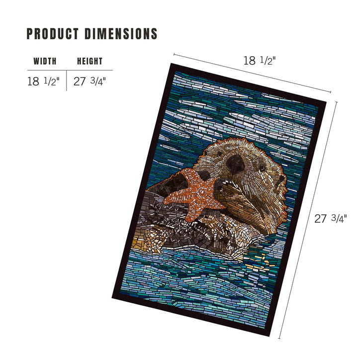Sea Otter, Paper Mosaic, Jigsaw Puzzle Puzzle Lantern Press 