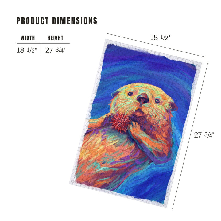 Sea Otter, Vivid, Jigsaw Puzzle Puzzle Lantern Press 