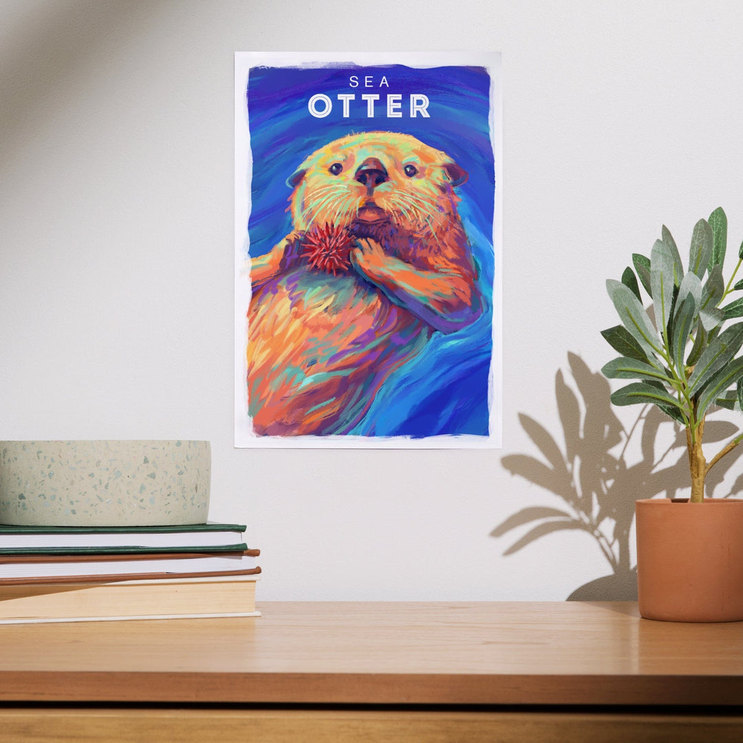 Sea Otter, Vivid Series, Art & Giclee Prints Art Lantern Press 