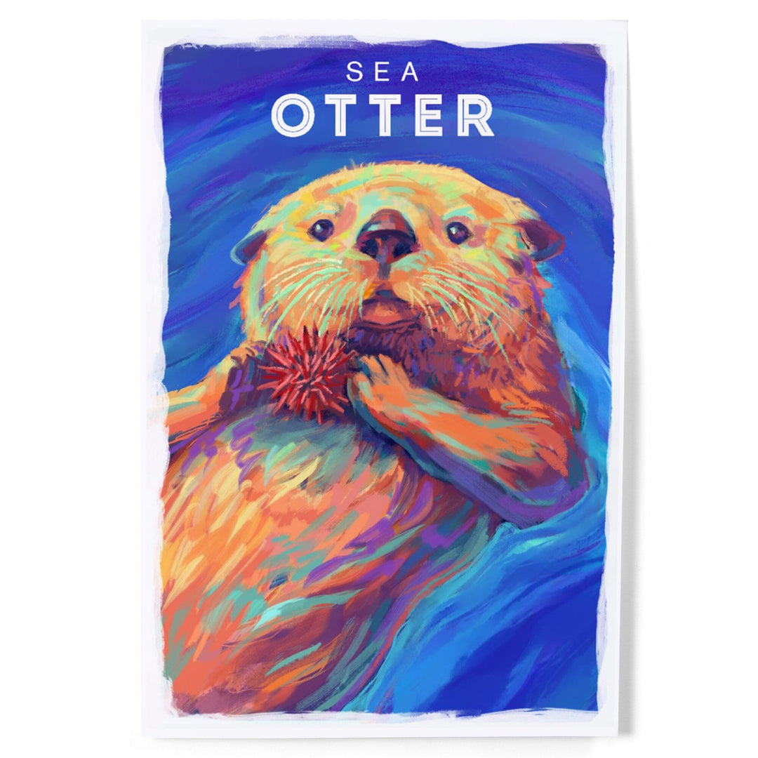 Sea Otter, Vivid Series, Art & Giclee Prints Art Lantern Press 