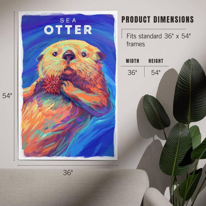 Sea Otter, Vivid Series, Art & Giclee Prints Art Lantern Press 