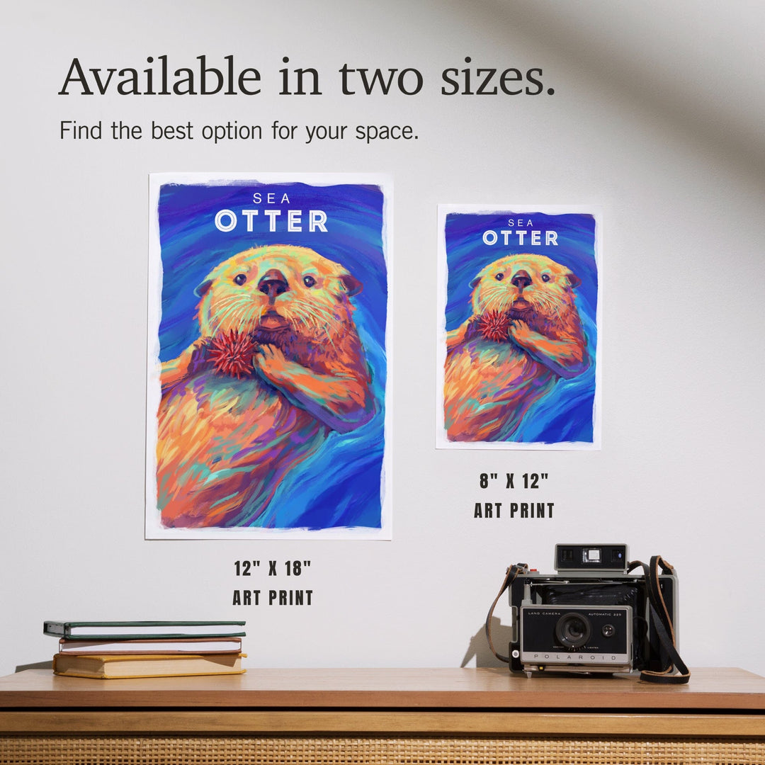 Sea Otter, Vivid Series, Art & Giclee Prints Art Lantern Press 