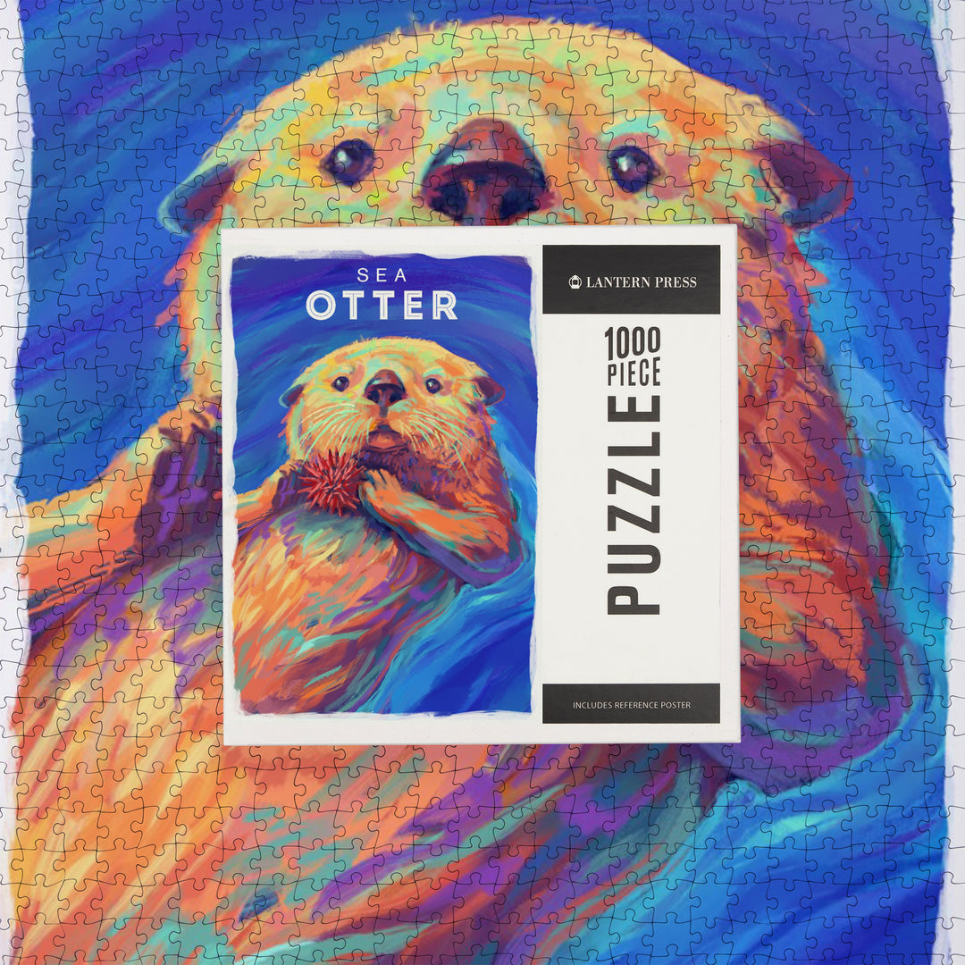 Sea Otter, Vivid Series, Jigsaw Puzzle Puzzle Lantern Press 