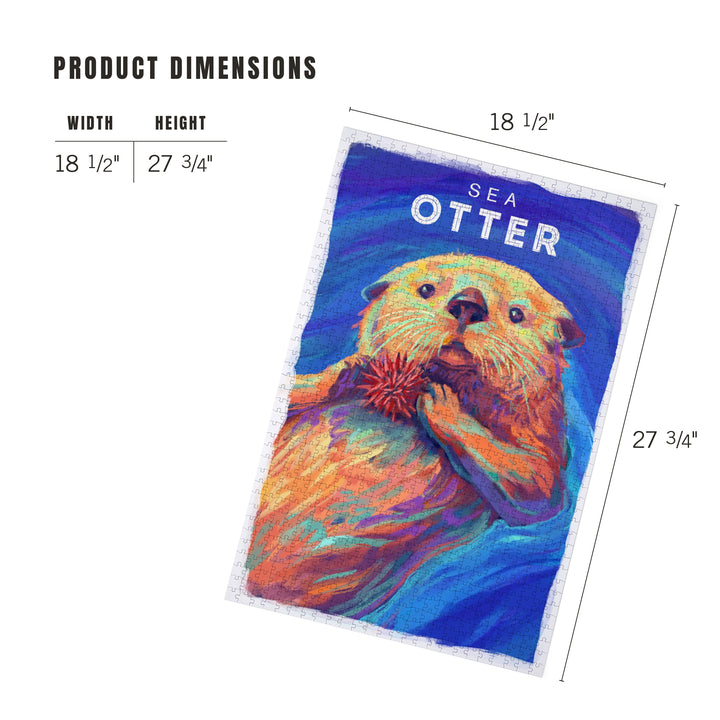 Sea Otter, Vivid Series, Jigsaw Puzzle Puzzle Lantern Press 