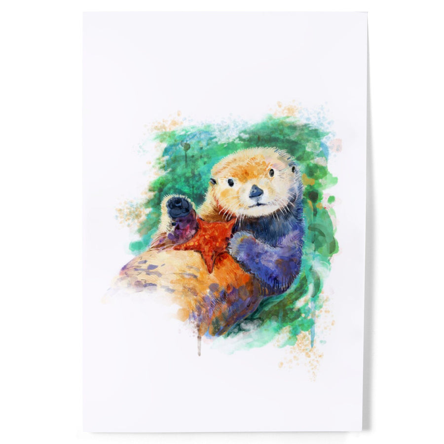 Sea Otter, Watercolor, Art & Giclee Prints Art Lantern Press 