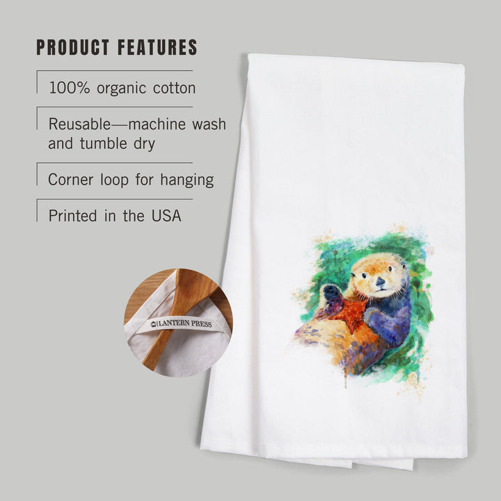 Sea Otter, Watercolor, Jigsaw Puzzle Kitchen Lantern Press 