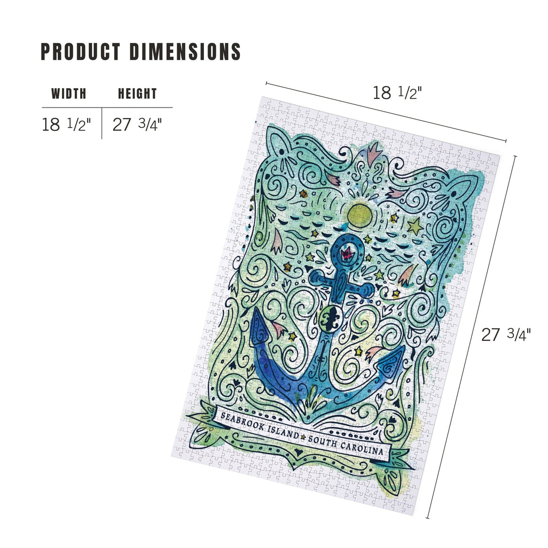 Seabrook Island, South Carolina, Anchor, Jigsaw Puzzle Puzzle Lantern Press 