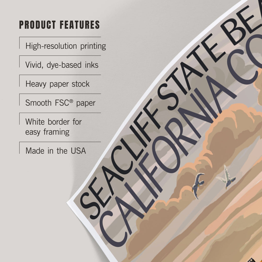 Seacliff State Beach, California Coast, Art & Giclee Prints Art Lantern Press 