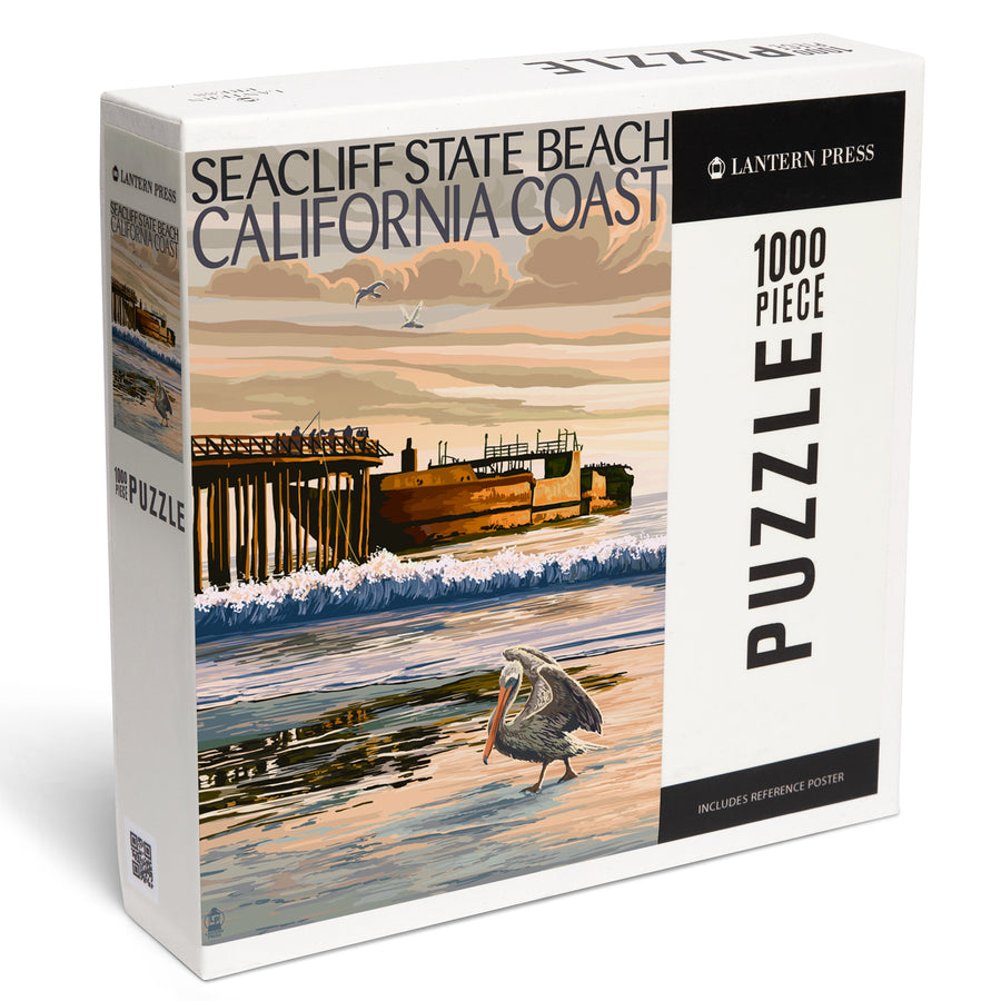 Seacliff State Beach, California Coast, Jigsaw Puzzle Puzzle Lantern Press 