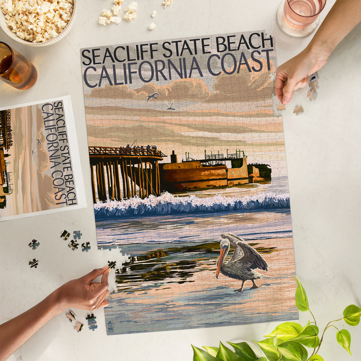 Seacliff State Beach, California Coast, Jigsaw Puzzle Puzzle Lantern Press 