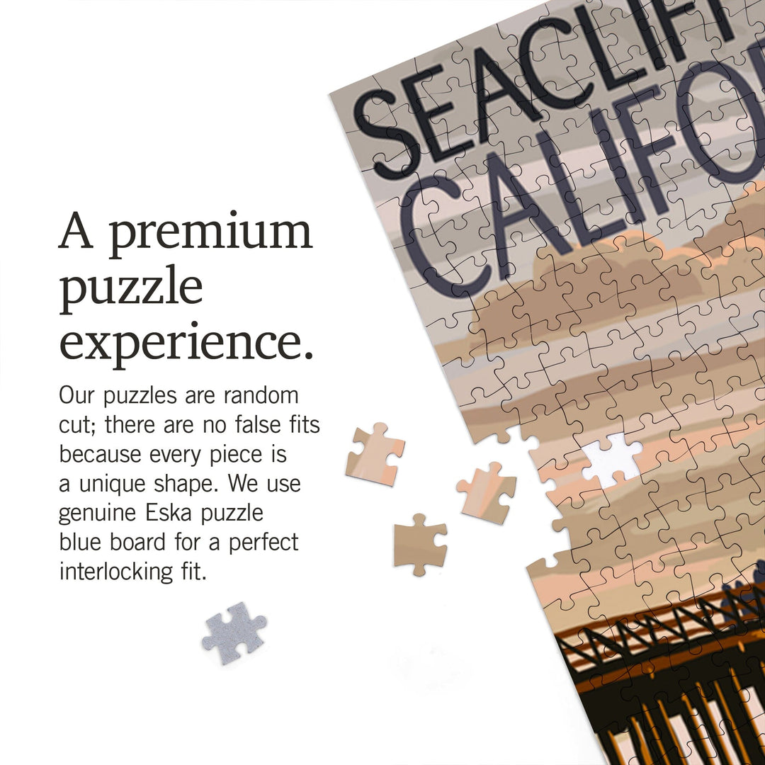 Seacliff State Beach, California Coast, Jigsaw Puzzle Puzzle Lantern Press 