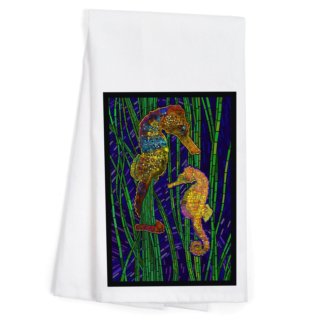 Seahorses, Paper Mosaic, Jigsaw Puzzle Kitchen Lantern Press 