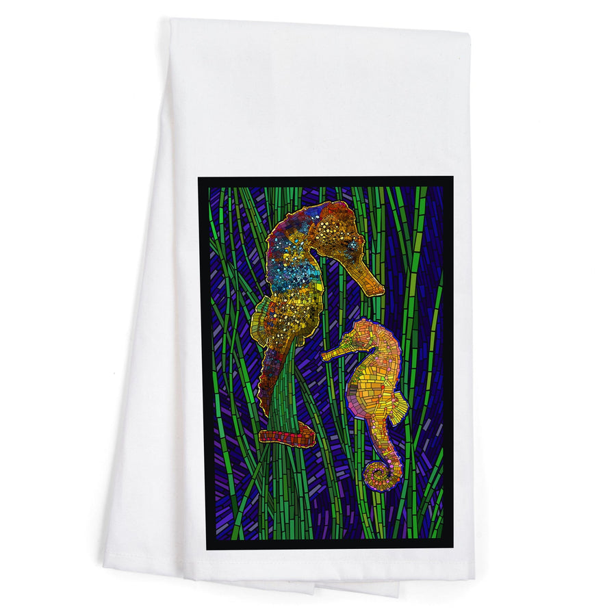 Seahorses, Paper Mosaic, Jigsaw Puzzle Kitchen Lantern Press 