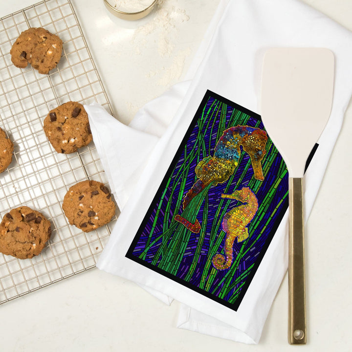 Seahorses, Paper Mosaic, Jigsaw Puzzle Kitchen Lantern Press 
