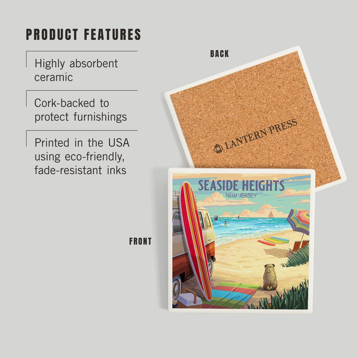 Seaside Heights, New Jersey, Beach Activities, Coasters Coasters Lantern Press 