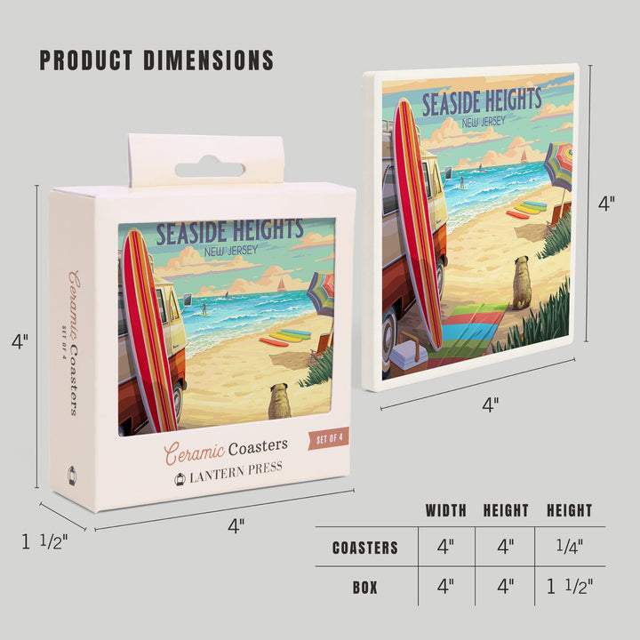 Seaside Heights, New Jersey, Beach Activities, Coasters Coasters Lantern Press 