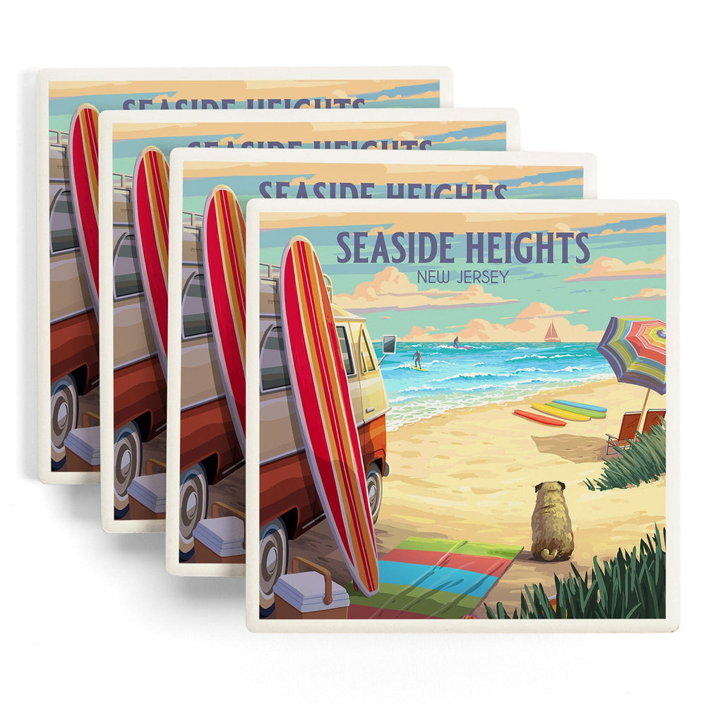 Seaside Heights, New Jersey, Beach Activities, Coasters Coasters Lantern Press 