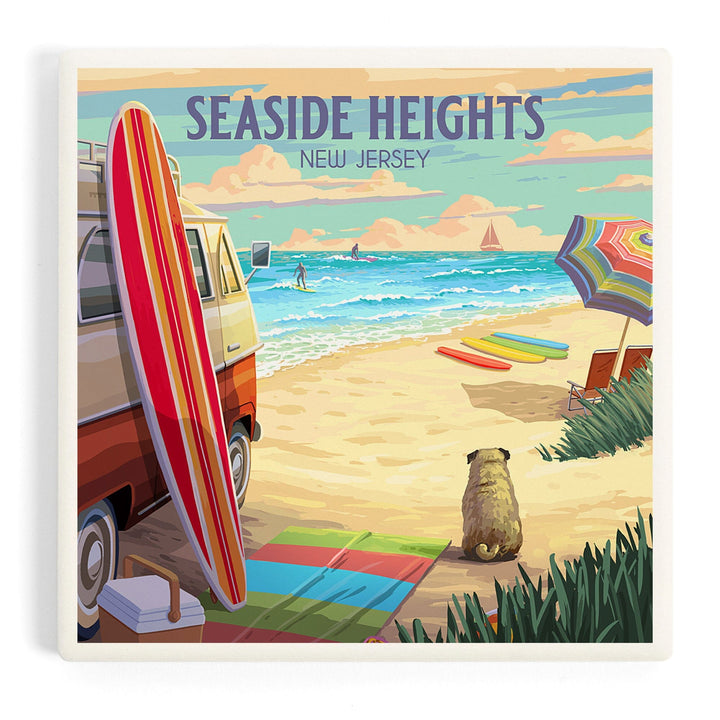 Seaside Heights, New Jersey, Beach Activities, Coasters Coasters Lantern Press Coaster 
