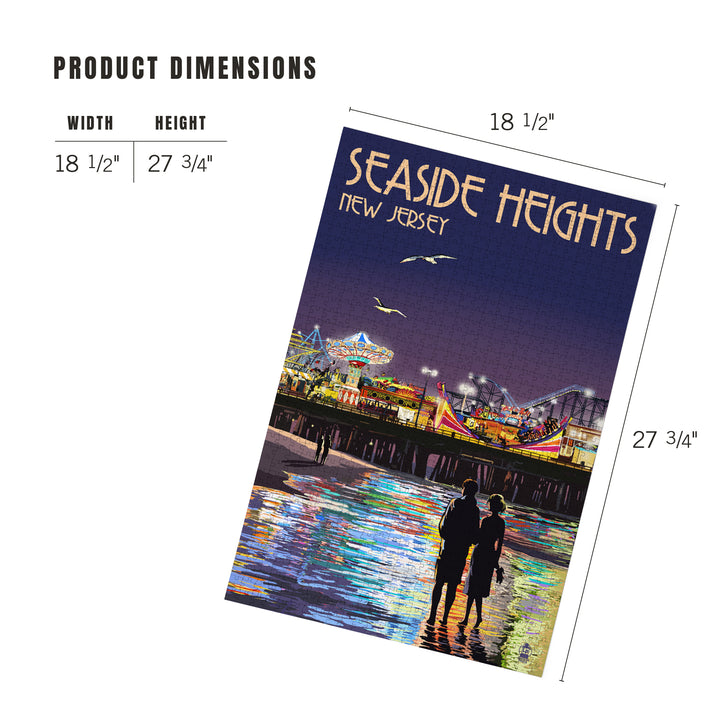 Seaside Heights, New Jersey, Pier at Night, Jigsaw Puzzle Puzzle Lantern Press 