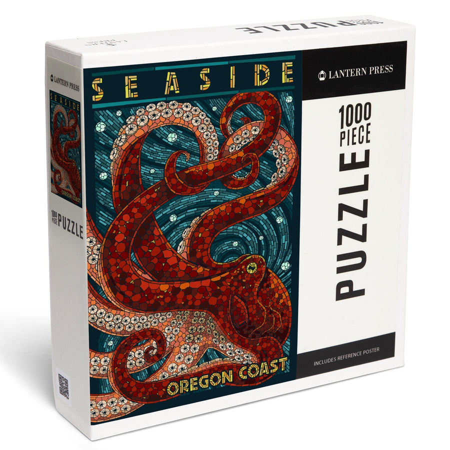 Seaside, Oregon Coast, Octopus, Mosaic, Jigsaw Puzzle Puzzle Lantern Press 