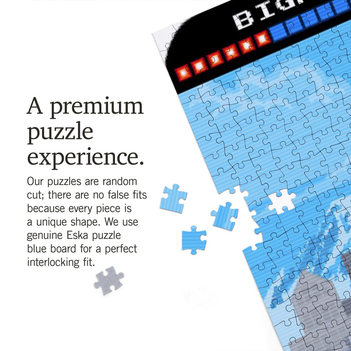Seattle, Washington, 8-Bit Retro Video Game, Jigsaw Puzzle Puzzle Lantern Press 