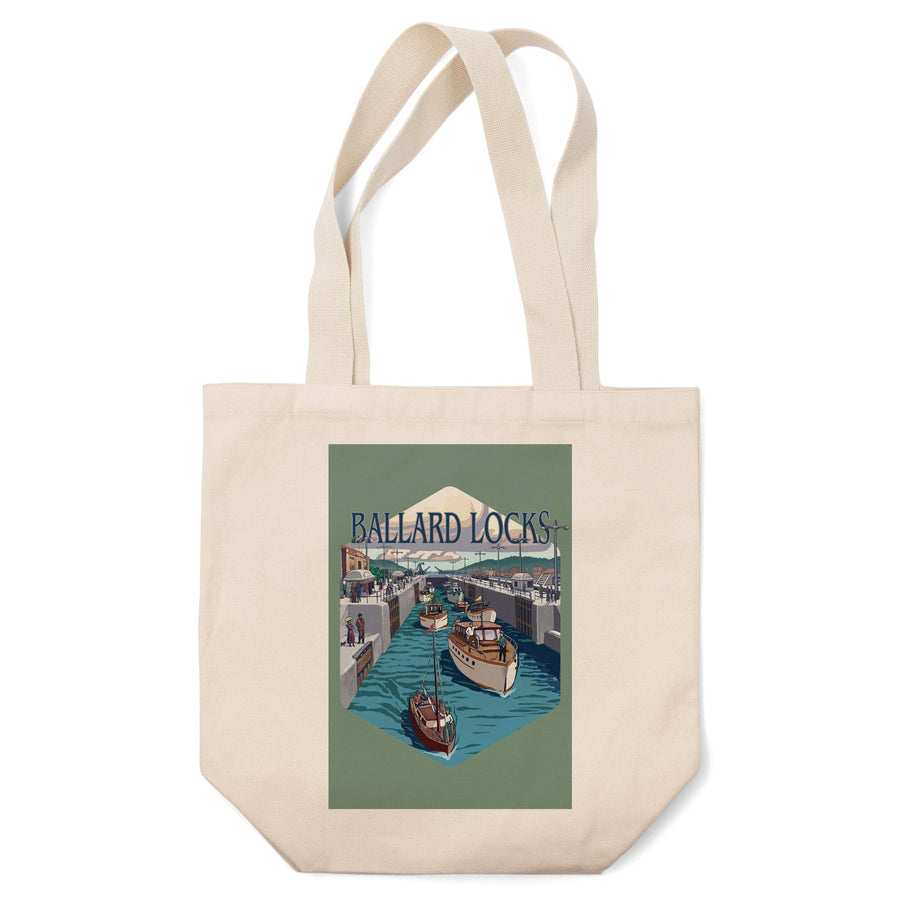 Seattle, Washington, Ballard Locks,, Tote Bag Totes Lantern Press 