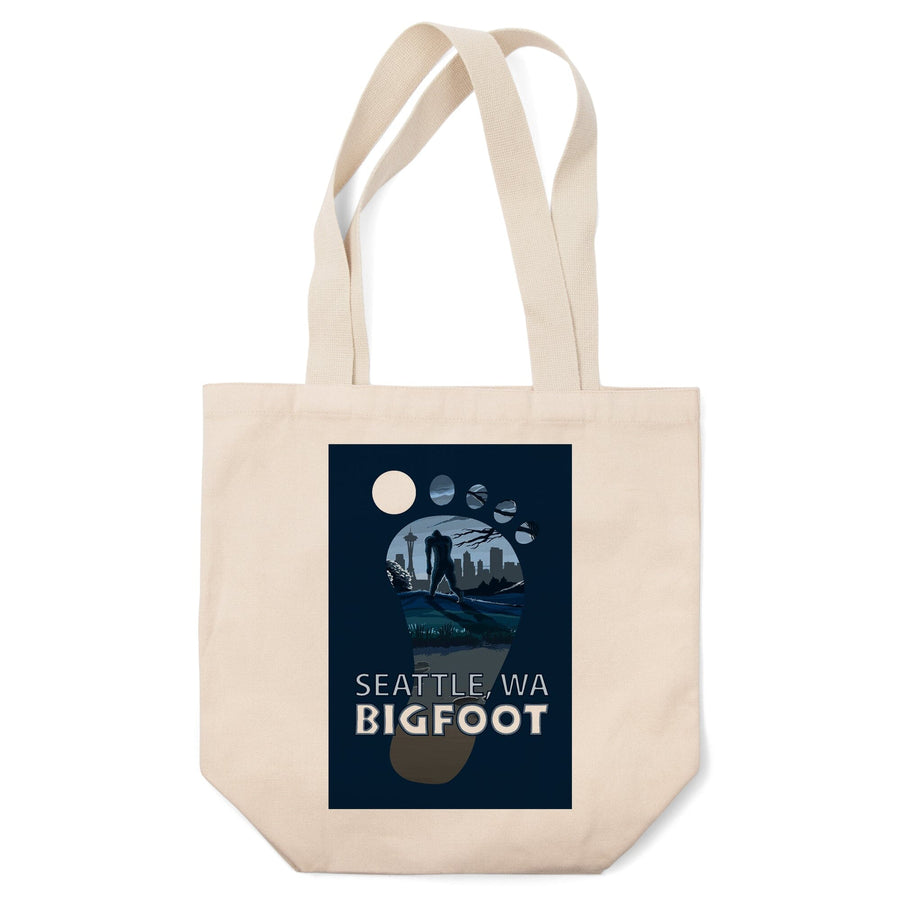 Seattle, Washington, Bigfoot,, Tote Bag Totes Lantern Press 