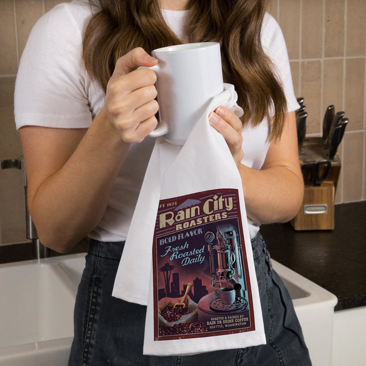 Seattle, Washington, Coffee Roasters Vintage Sign, Jigsaw Puzzle Kitchen Lantern Press 