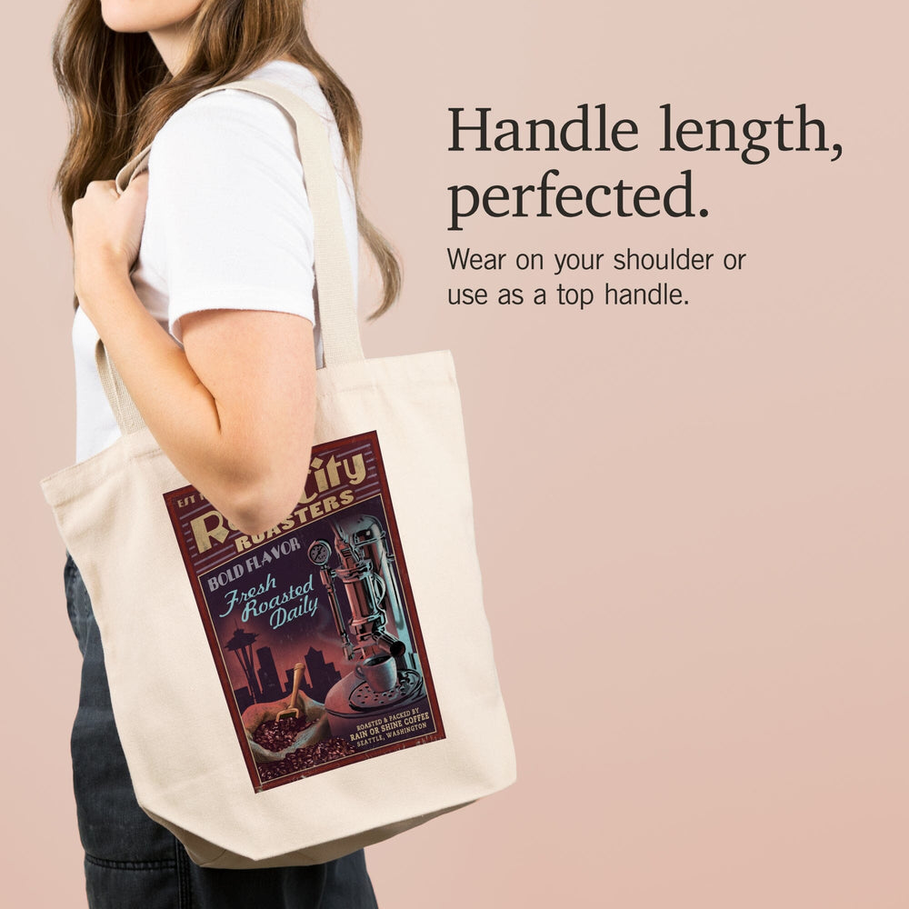 Seattle, Washington, Coffee Roasters Vintage Sign, Tote Bag Totes Lantern Press 