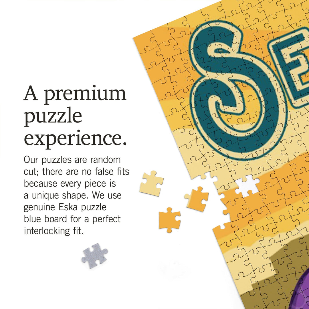 Seattle, Washington, Giant Octopus, Jigsaw Puzzle Puzzle Lantern Press 