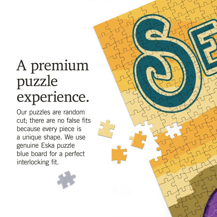 Seattle, Washington, Giant Octopus, Jigsaw Puzzle Puzzle Lantern Press 