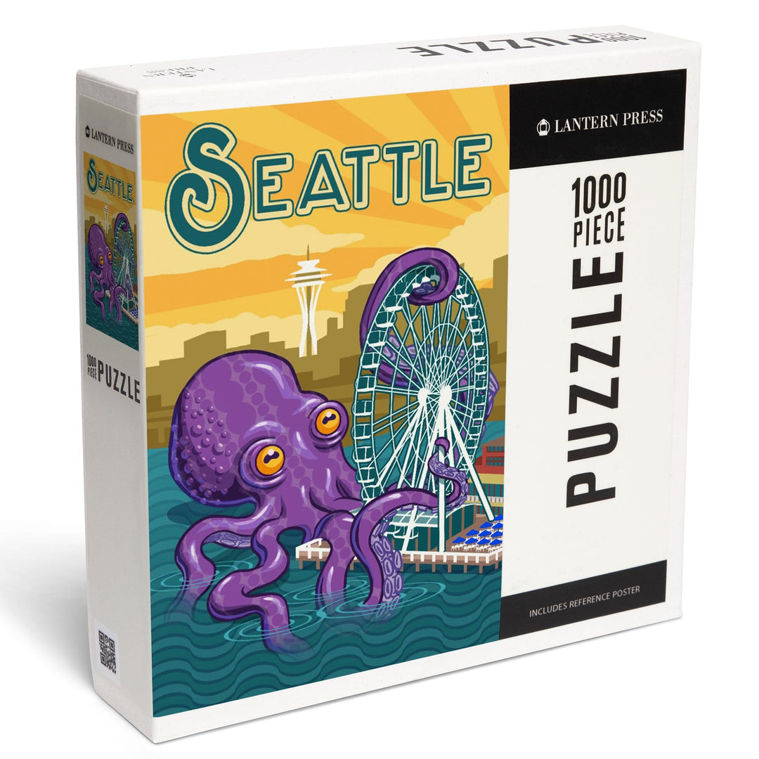 Seattle, Washington, Giant Octopus, Jigsaw Puzzle Puzzle Lantern Press 