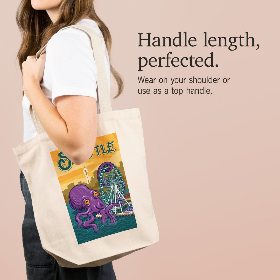 Seattle, Washington, Giant Octopus, Tote Bag Totes Lantern Press 