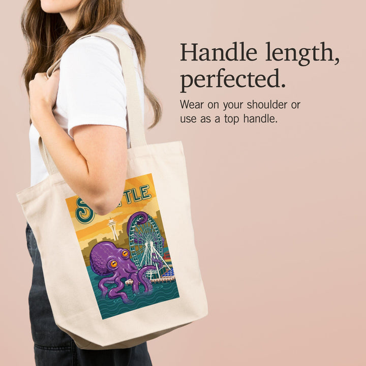 Seattle, Washington, Giant Octopus, Tote Bag Totes Lantern Press 
