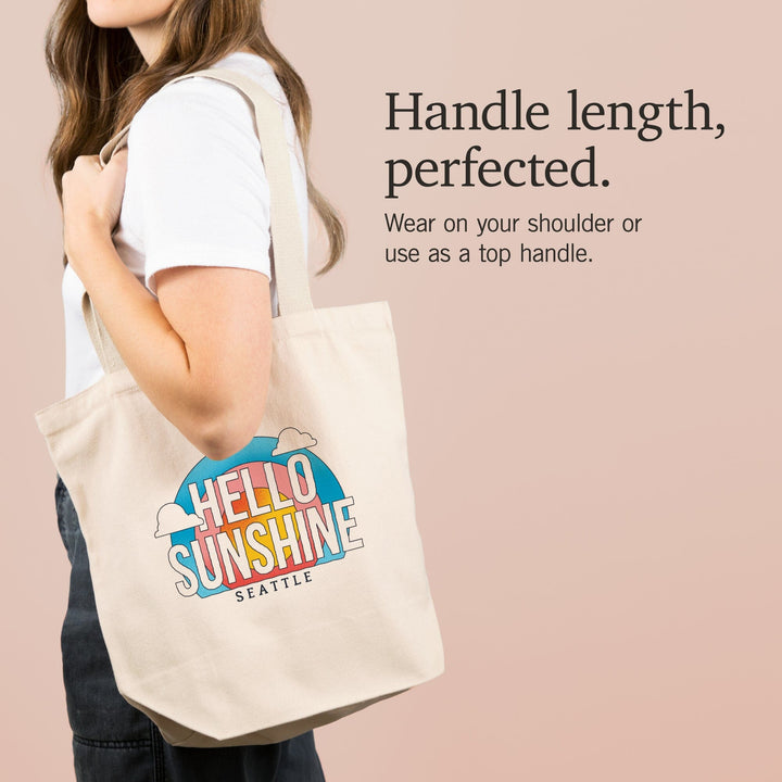 Seattle, Washington, Hello Sunshine,, Tote Bag Totes Lantern Press 