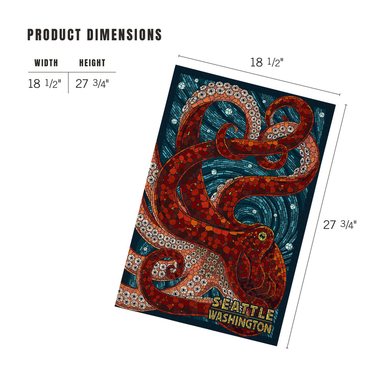 Seattle, Washington, Octopus Mosaic, Jigsaw Puzzle Puzzle Lantern Press 