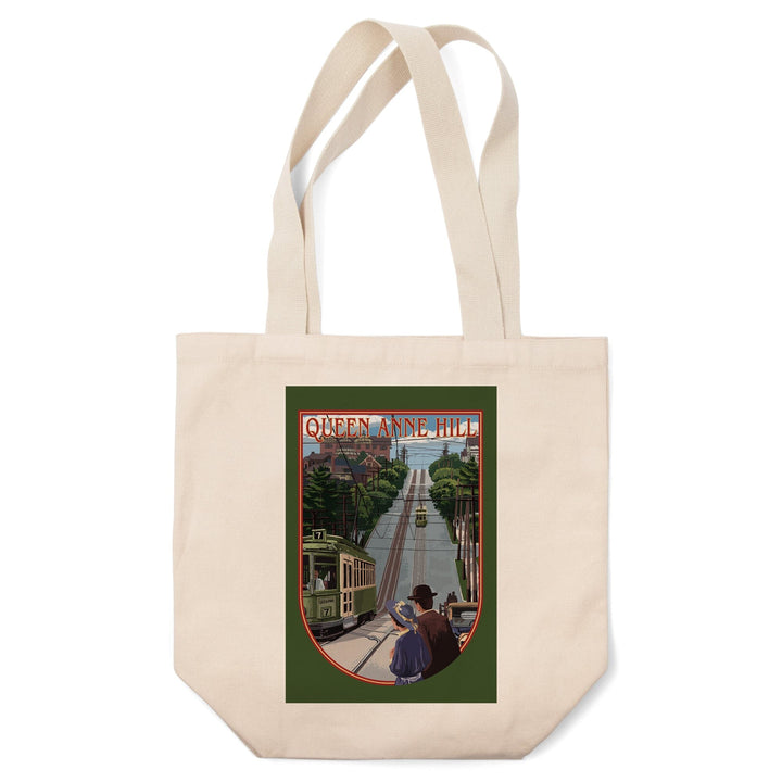 Seattle, Washington, Queen Anne Hill Counterbalance,, Tote Bag Totes Lantern Press 