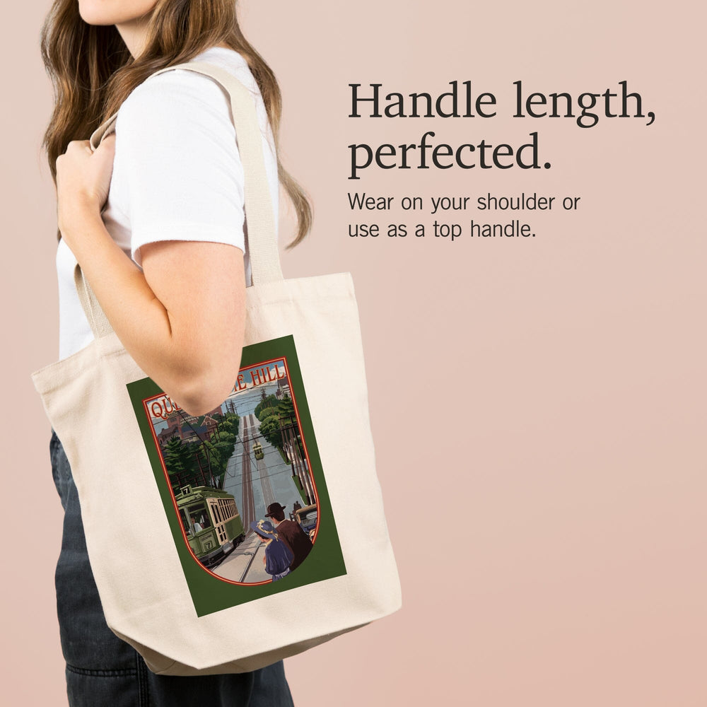 Seattle, Washington, Queen Anne Hill Counterbalance,, Tote Bag Totes Lantern Press 