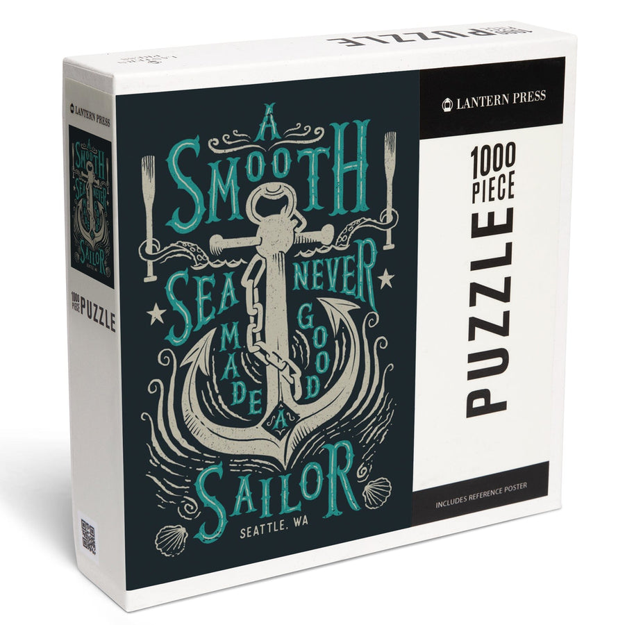 Seattle, Washington, Sailor's Pride Collection, Anchor, A Smooth Sea, Jigsaw Puzzle Puzzle Lantern Press 