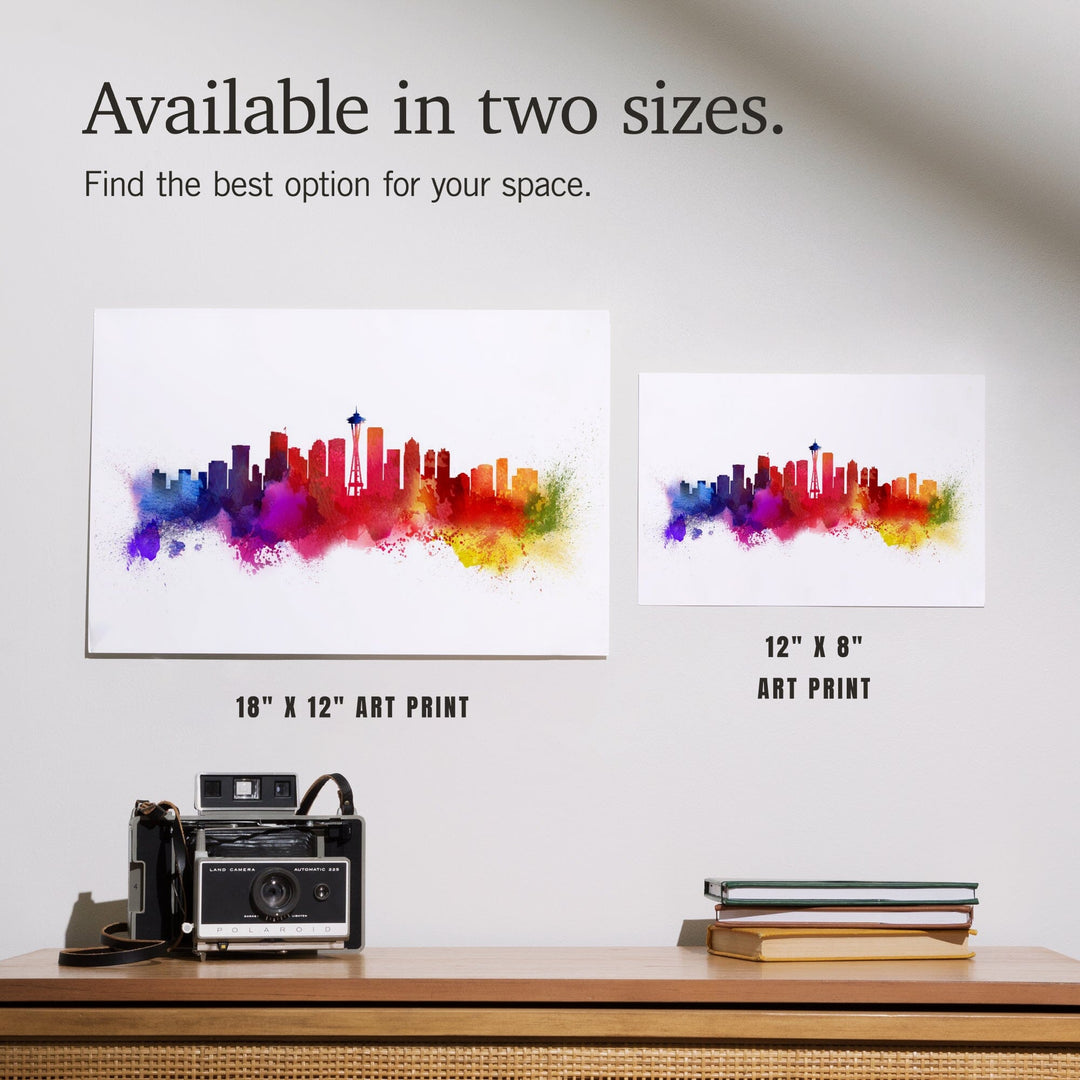 Seattle, Washington, Skyline Abstract, Art & Giclee Prints Art Lantern Press 