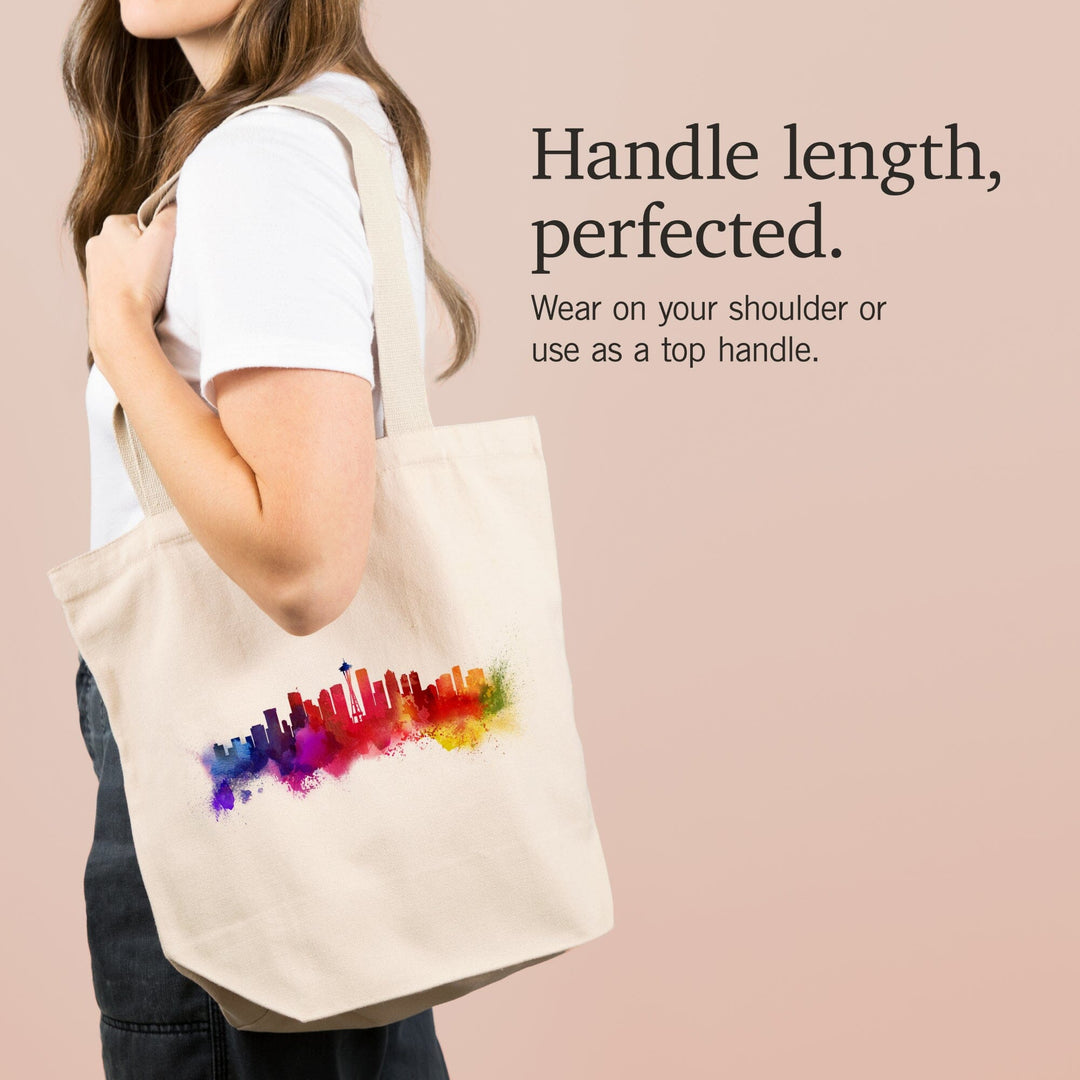 Seattle, Washington, Skyline Abstract, Tote Bag Totes Lantern Press 