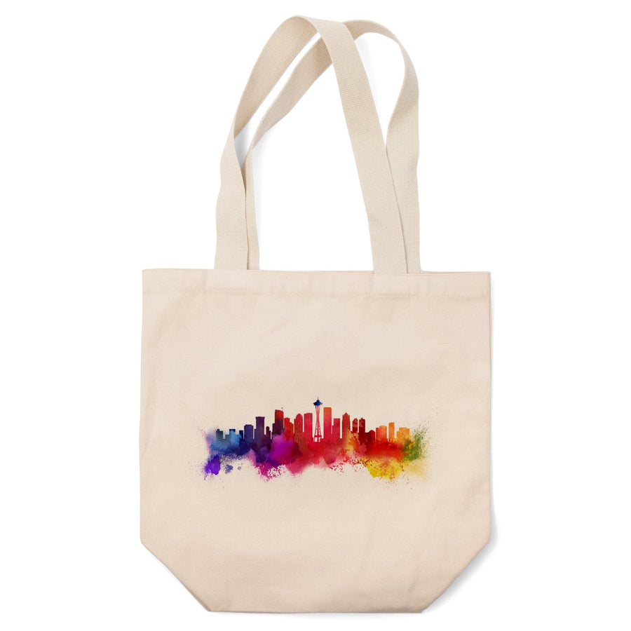 Seattle, Washington, Skyline Abstract, Tote Bag Totes Lantern Press 