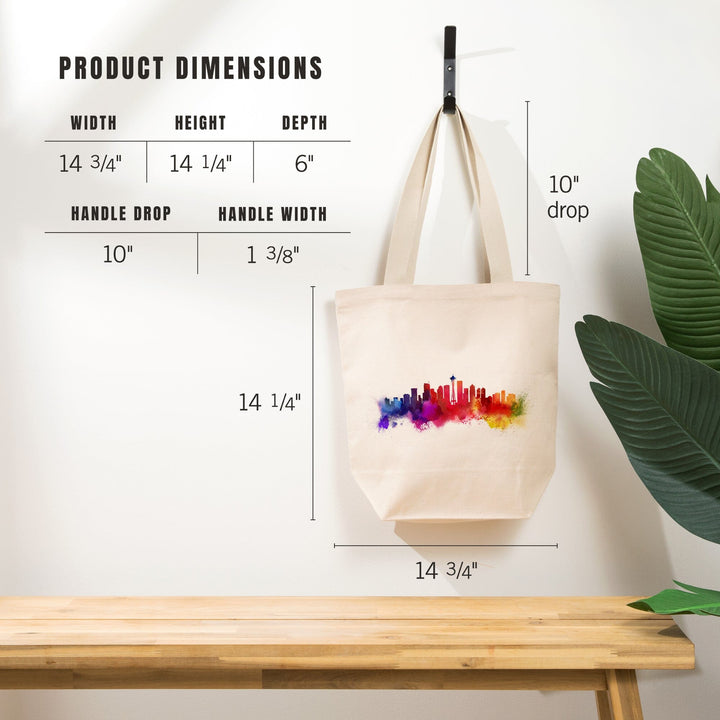 Seattle, Washington, Skyline Abstract, Tote Bag Totes Lantern Press 