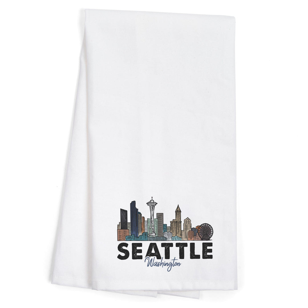 Seattle, Washington, Skyline, Icon, Contour, Jigsaw Puzzle Kitchen Lantern Press 