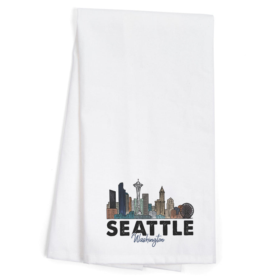 Seattle, Washington, Skyline, Icon, Contour, Jigsaw Puzzle Kitchen Lantern Press 