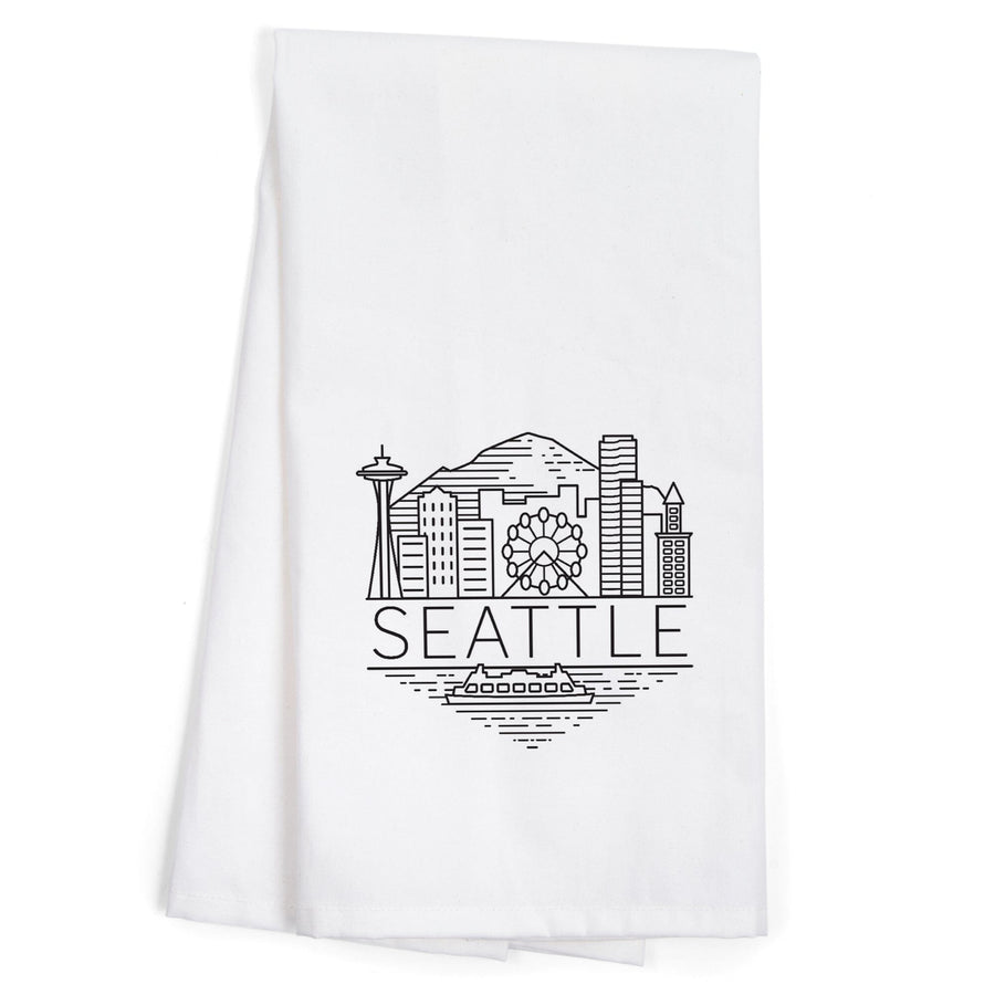 Seattle, Washington, Skyline, Simple Lines, Contour, Jigsaw Puzzle Kitchen Lantern Press 