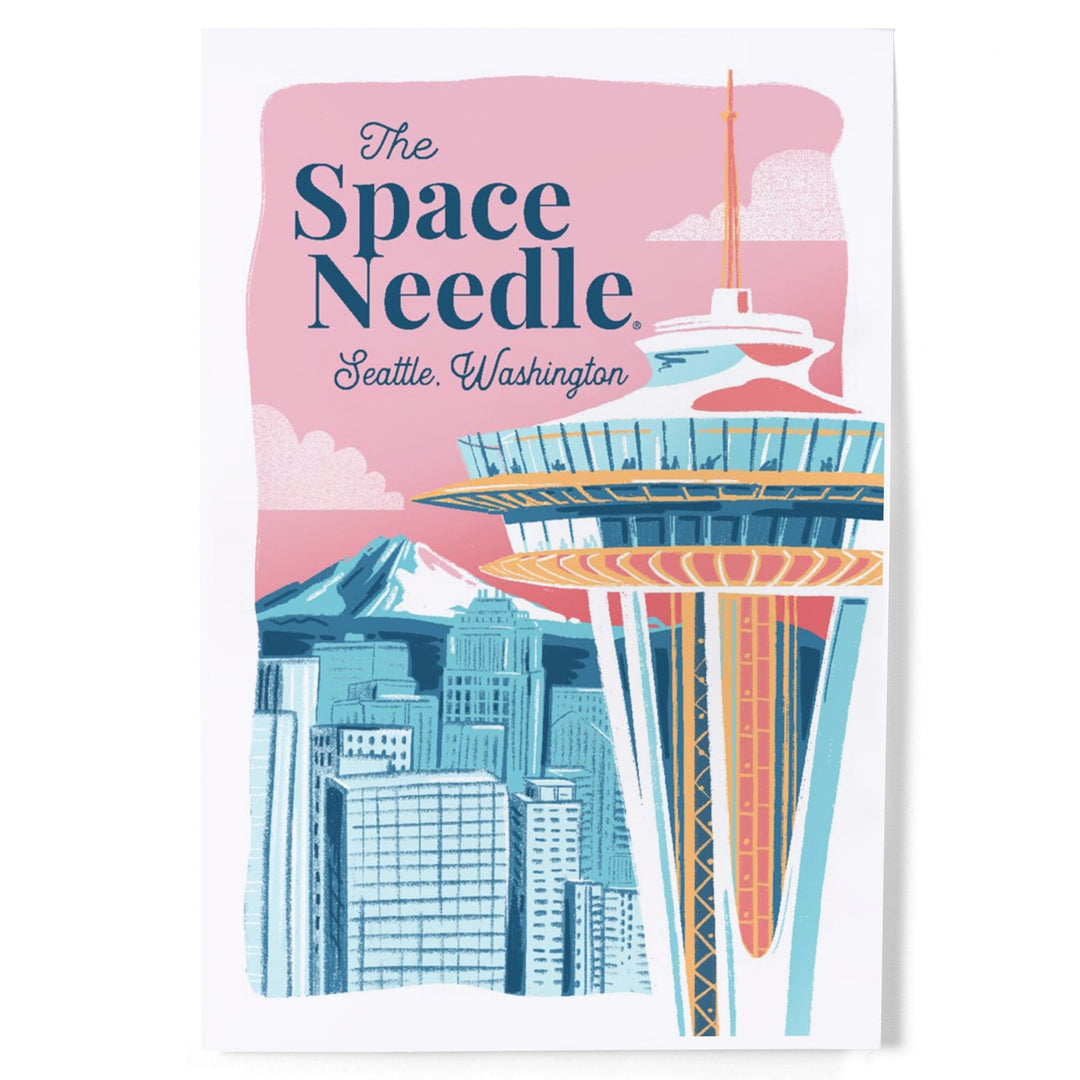 Seattle, Washington, Space Needle, Epic City Scene, Art & Giclee Prints Art Lantern Press 12 x 18 Art Print 