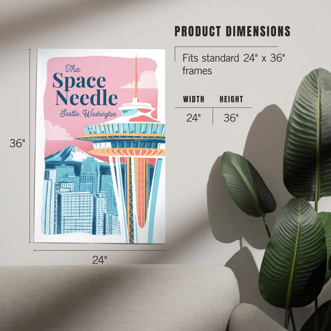 Seattle, Washington, Space Needle, Epic City Scene, Art & Giclee Prints Art Lantern Press 